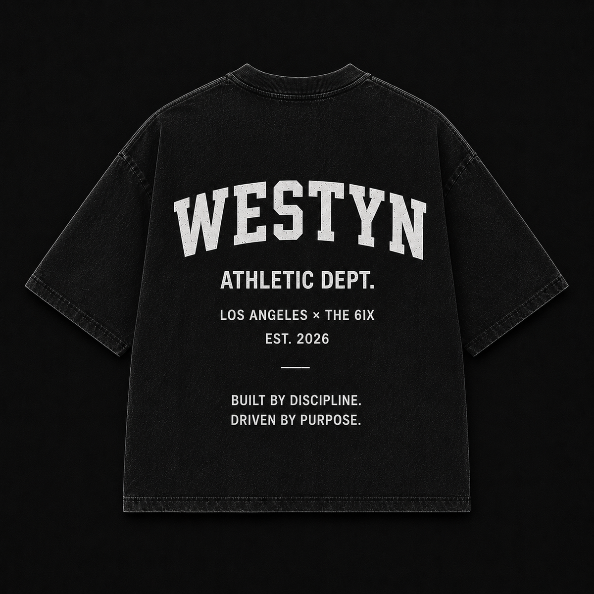 WESTYN VARSITY Cropped T-Shirt - Vintage Black