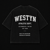 WESTYN VARSITY Cropped T-Shirt - Vintage Black
