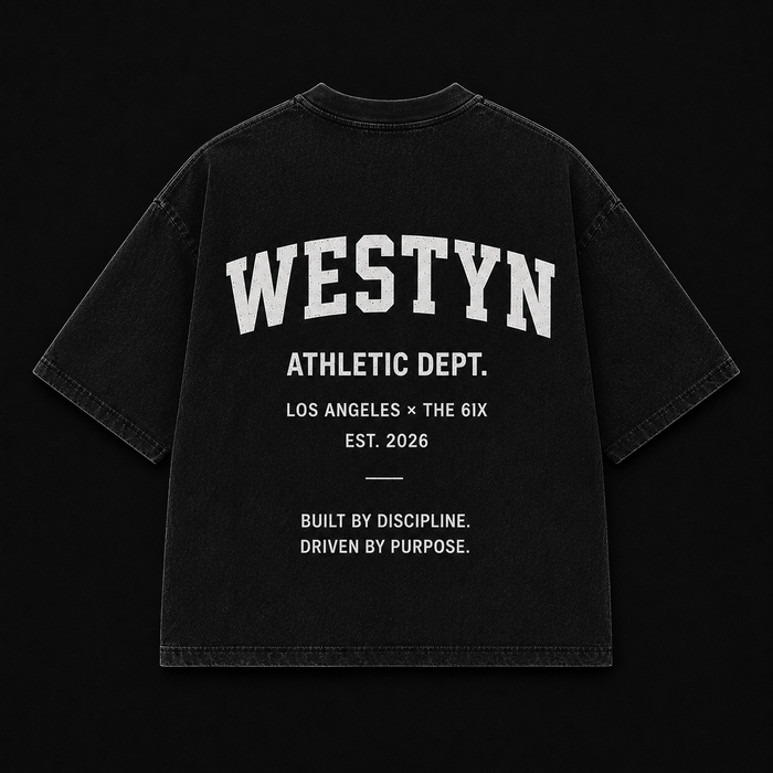WESTYN VARSITY Cropped T-Shirt - Vintage Black